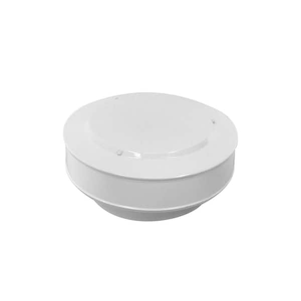 Active Ventilation 8 in. Dia Aluminum Vent Pipe Cap in White