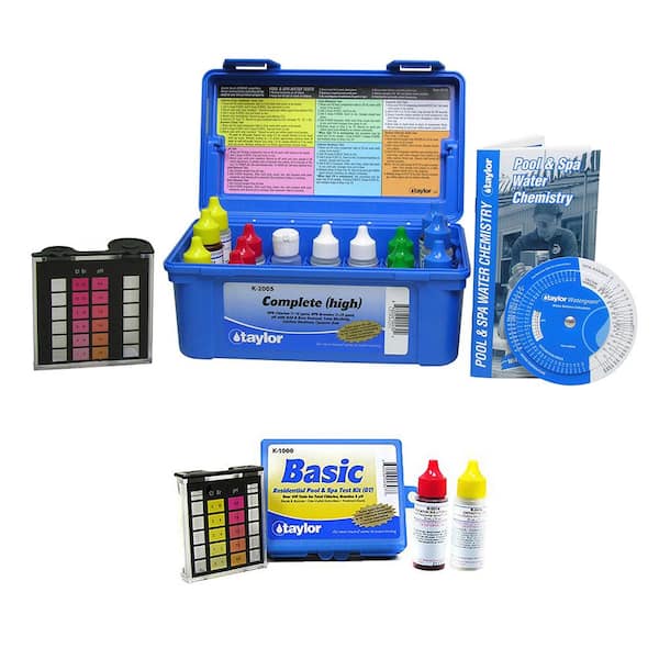 K2005 Pool Chlorine Bromine Alkalinity Test Kit w/ Additional Basic Kit