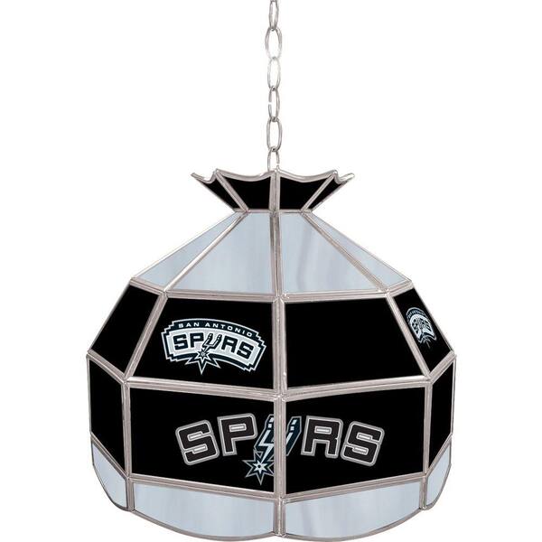 Trademark San Antonio Spurs NBA 16 in. Nickel Hanging Tiffany Style Lamp