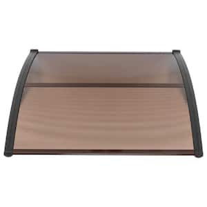 3.15 ft. x 3.32 ft. Brown Board and Black Holder Household Application Door and Window Rain Cover Eaves