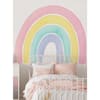 Pink Medium Watercolor Rainbow Peel and Stick Vinyl Wall Sticker  W1167-Vinyl-Pink-Medium - The Home Depot