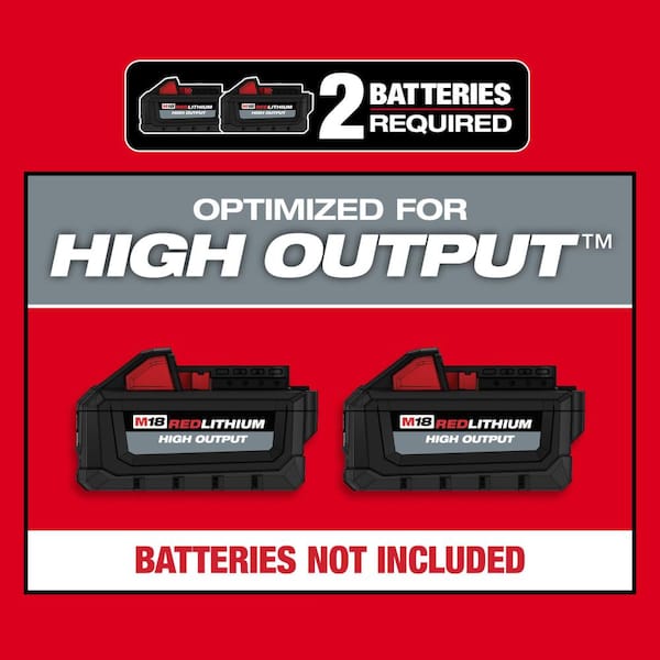Soplador batería Milwaukee M18 FUEL F2BL-802 (x2 bat 8.0 Ah + cargador)