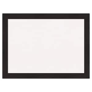 Furniture Espresso Narrow White Corkboard 32 in. x 24 in. Bulletin Board Memo Board