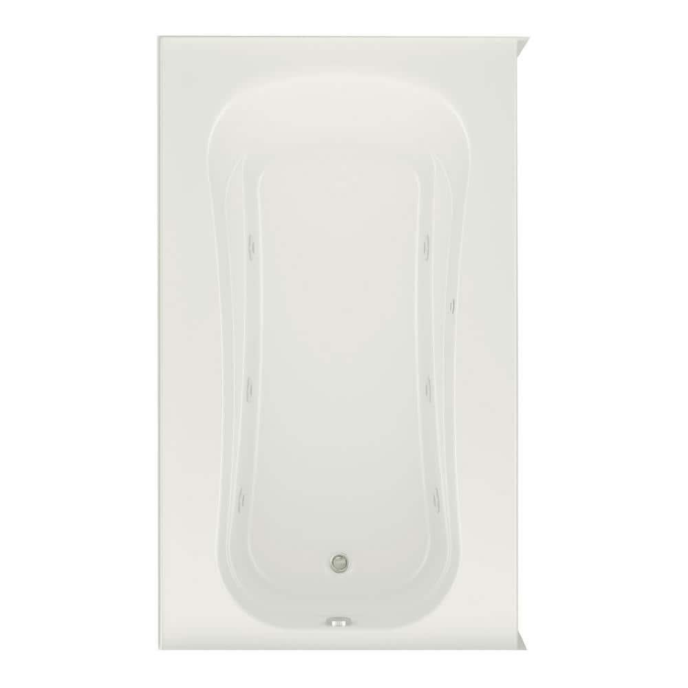 Cariani 72 in. Acrylic Whirlpool Bathtub Left Drain Rectangular Alcove in Biscuit price history on PriceWatchPro
