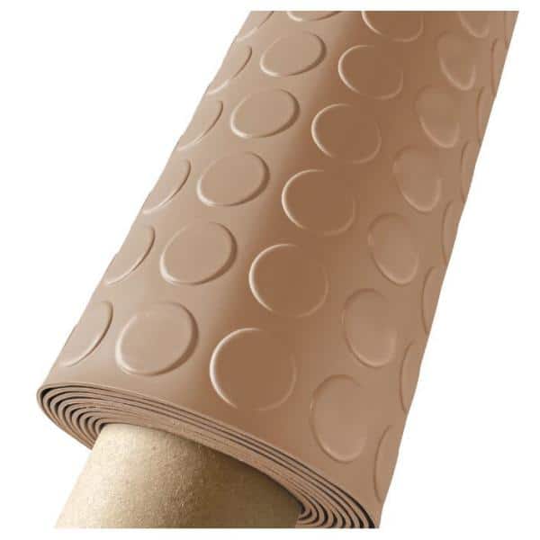Sandstone 5' x 10' Coin Pattern Vinyl Garage Flooring