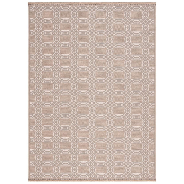 SAFAVIEH Aspect Natural/Ivory 4 ft. x 6 ft. Linear Geometric Area Rug