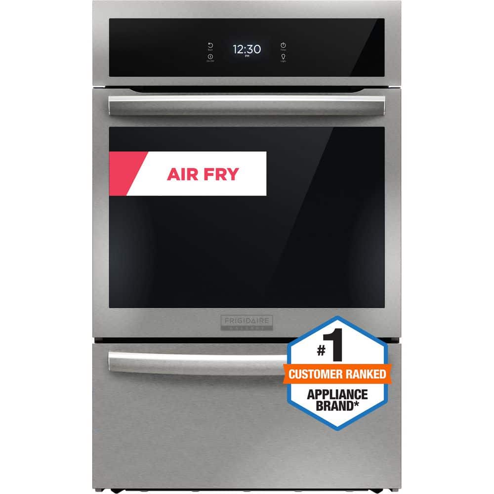 Gallery 24 in. Single Gas Built-In Wall Oven with Air Fry Self-Cleaning in Stainless Steel