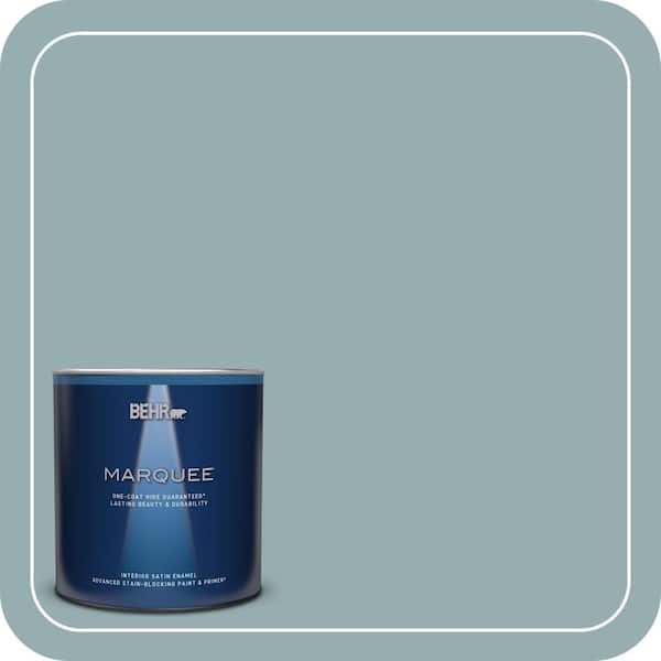 BEHR MARQUEE 1 qt. #ICC-66 Quiet Moment Satin Enamel Interior Paint & Primer