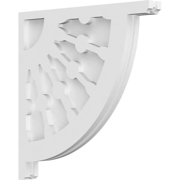 Ekena Millwork 1-7/8 in. x 18 in. x 18 in. PVC Classic Wagon Wheel Corbel