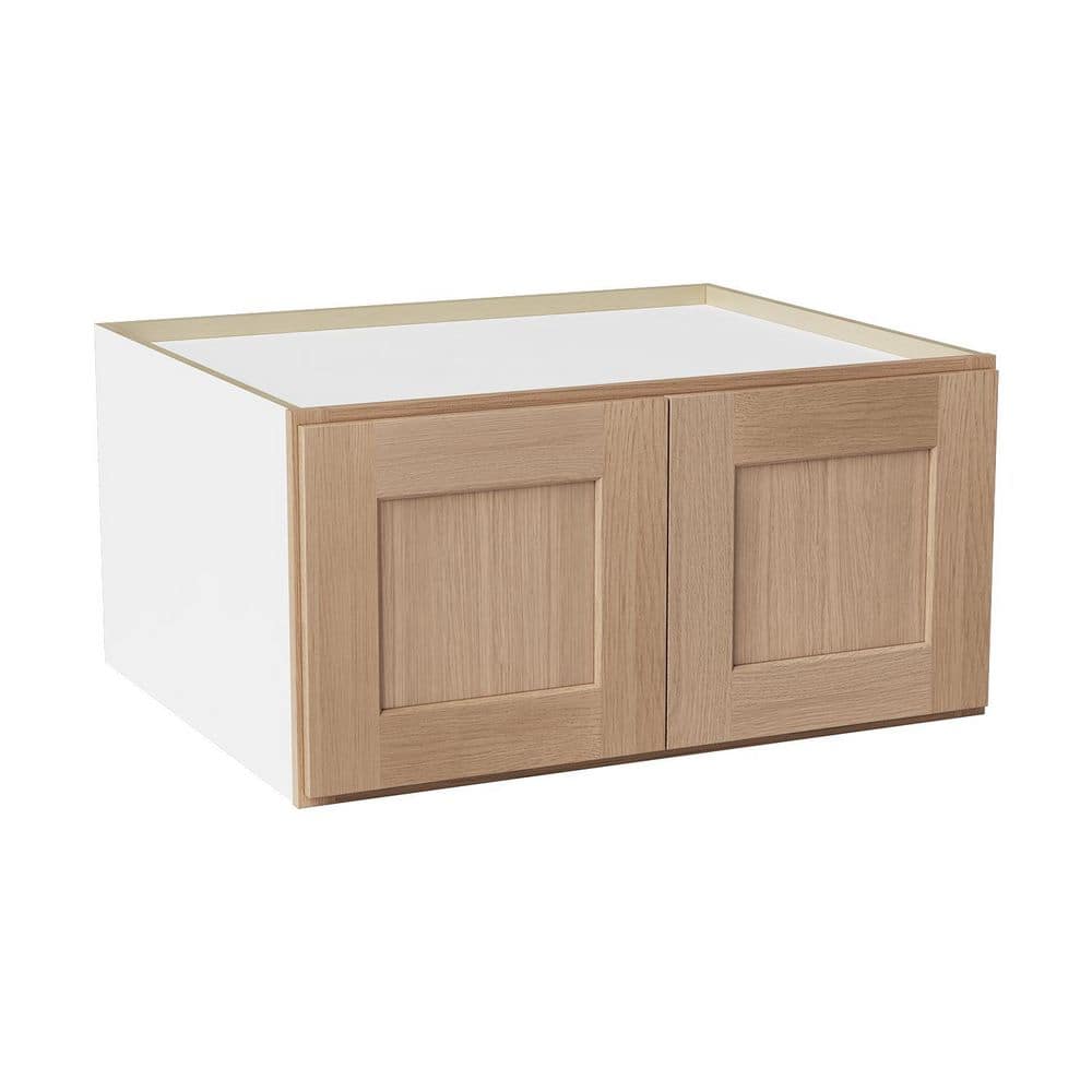 30 in. W x 24 in. D x 15 in. H Ready to Assemble Solid Wood Shaker Wall Kitchen Cabinet in White Oak price history on PriceWatchPro