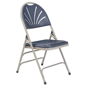 Navy Metal Frame Outdoor Safe Folding Chair (Set of 4)