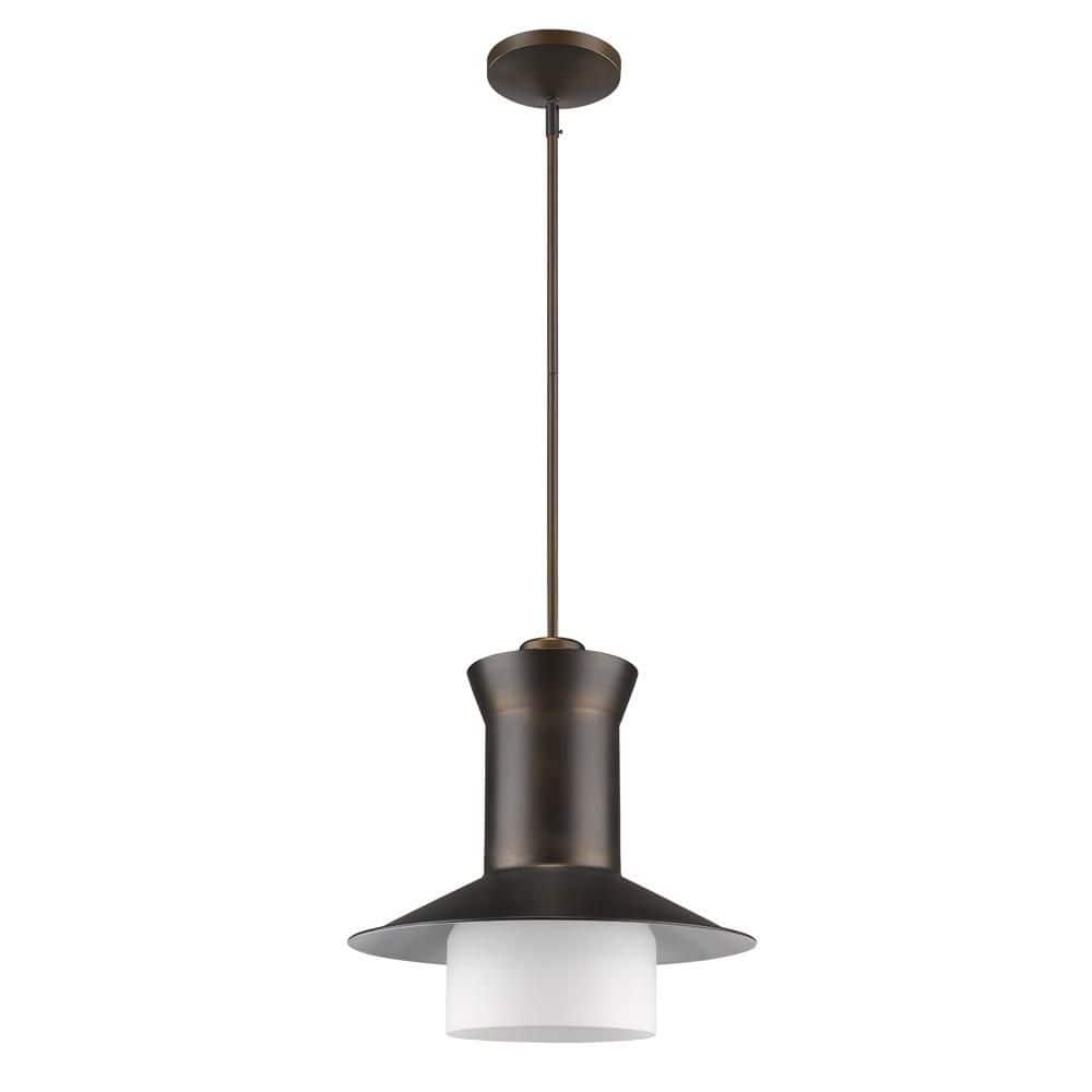 100-Watt 1-Light Bronze Pendant Light with Crystal, No Bulbs Included price history on PriceWatchPro