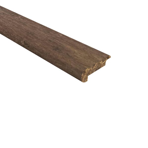 Unbranded Strand Woven Bamboo Gilroy 0.438 in. T x 2.17 in. W x 72 in. L Bamboo Overlap Stair Nose Molding