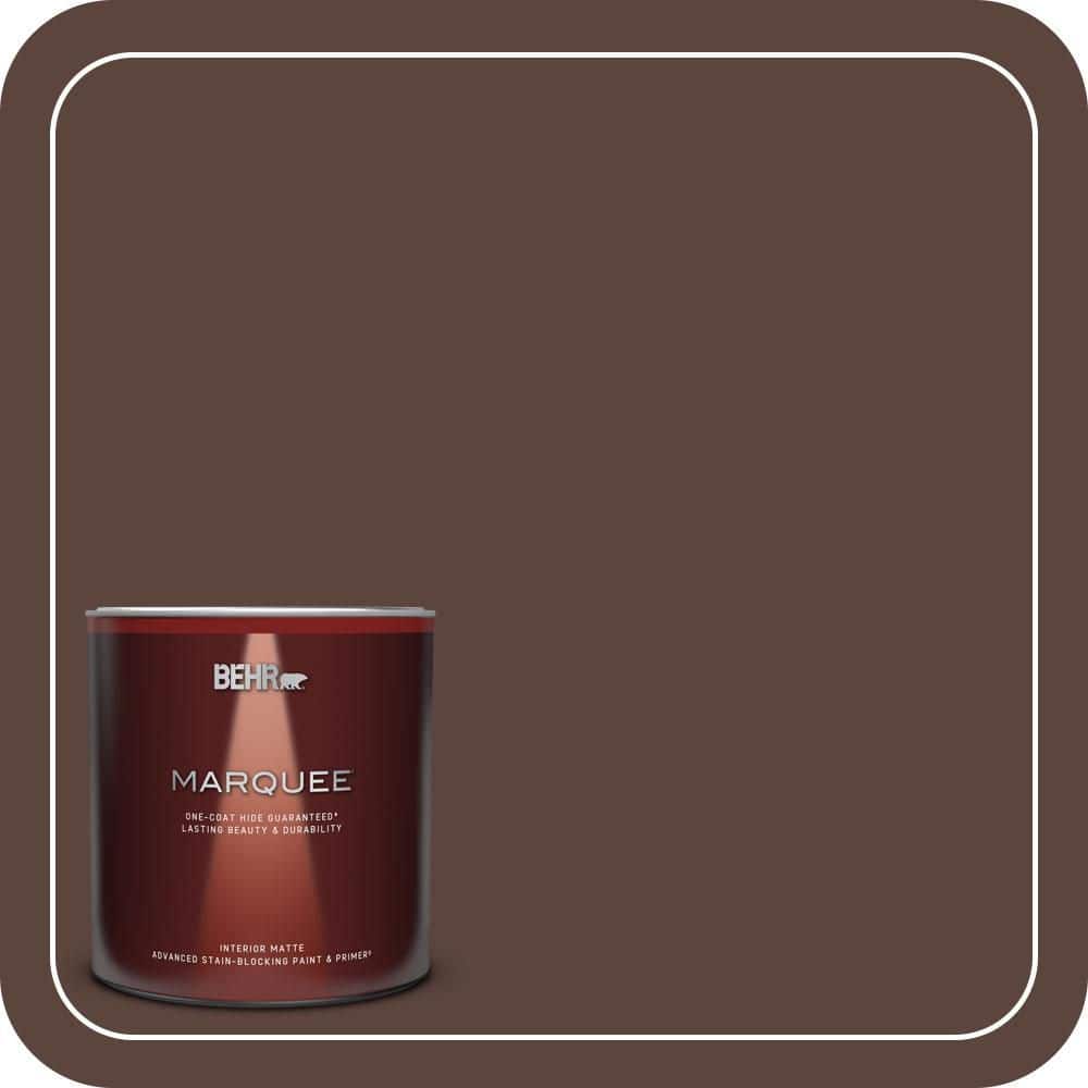 1 Qt. #T15-5 Heritage Oak Matte Interior Paint & Primer product image for price tracking
