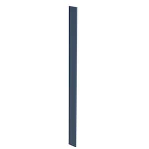 Newport Blue Painted Plywood Shaker Stock Assembled Kitchen Cabinet Filler Strip 6 in W x 0.75 in D x 96 in H