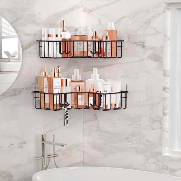 Dracelo Wall Mounted Bathroom Shower Caddies Coner Storage Shelves