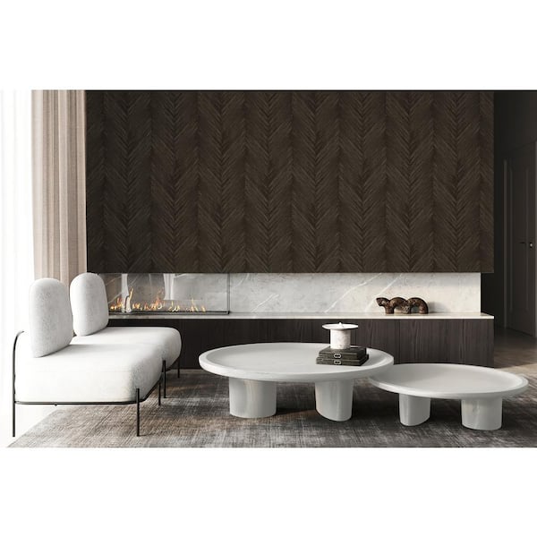 Storm Otto Chevron Unpasted Paper Nonwoven Wallpaper Roll 57.5 sq. ft.