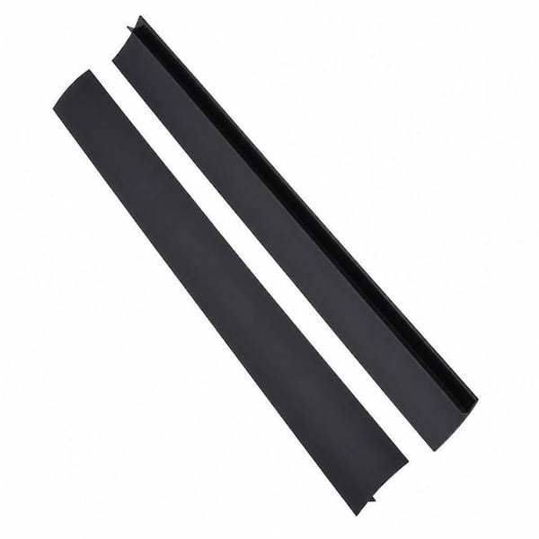 2 Pack Black 21 in. Flexible Kitchen Stove Gap Covers, Silicone Gap Fillers Between Counter and Stovetop, Oven, Washer
