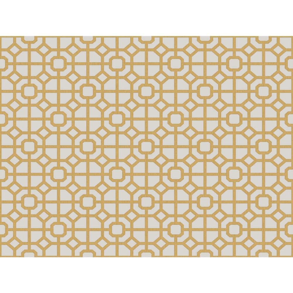 Spring Blossom Collection Geometric Lattice Yellow Matte Finish Non-Pasted 