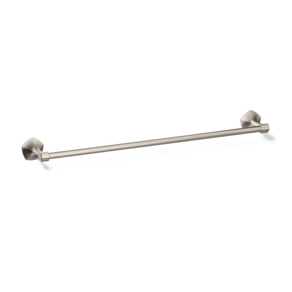 Occasion 24 in. Wall Mounted Single Towel Bar in Vibrant Brushed Nickel price history on PriceWatchPro