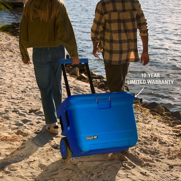 Coleman Pro 55 qt. Premium Wheeled Hard Cooler, Neptune 2193940
