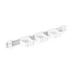 21.5 in. Universal Garage Storage Rail System with 3 White One-Size-Fits-All Holders