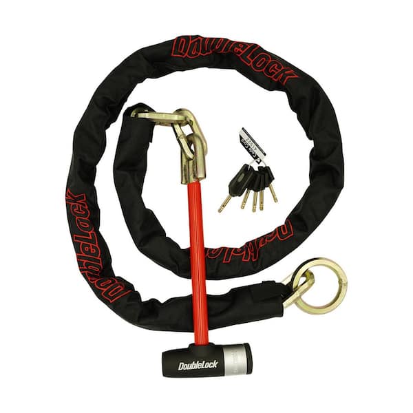 HAMMERHEAD, 1-Piece Heavy Duty Hardened Steel Integrated Chain, Rod and Lock, 6.8 ft. Long