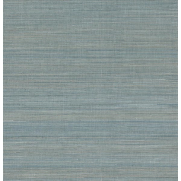 A-Street Prints Mai Turquoise Abaca Grasscloth Wallpaper Sample