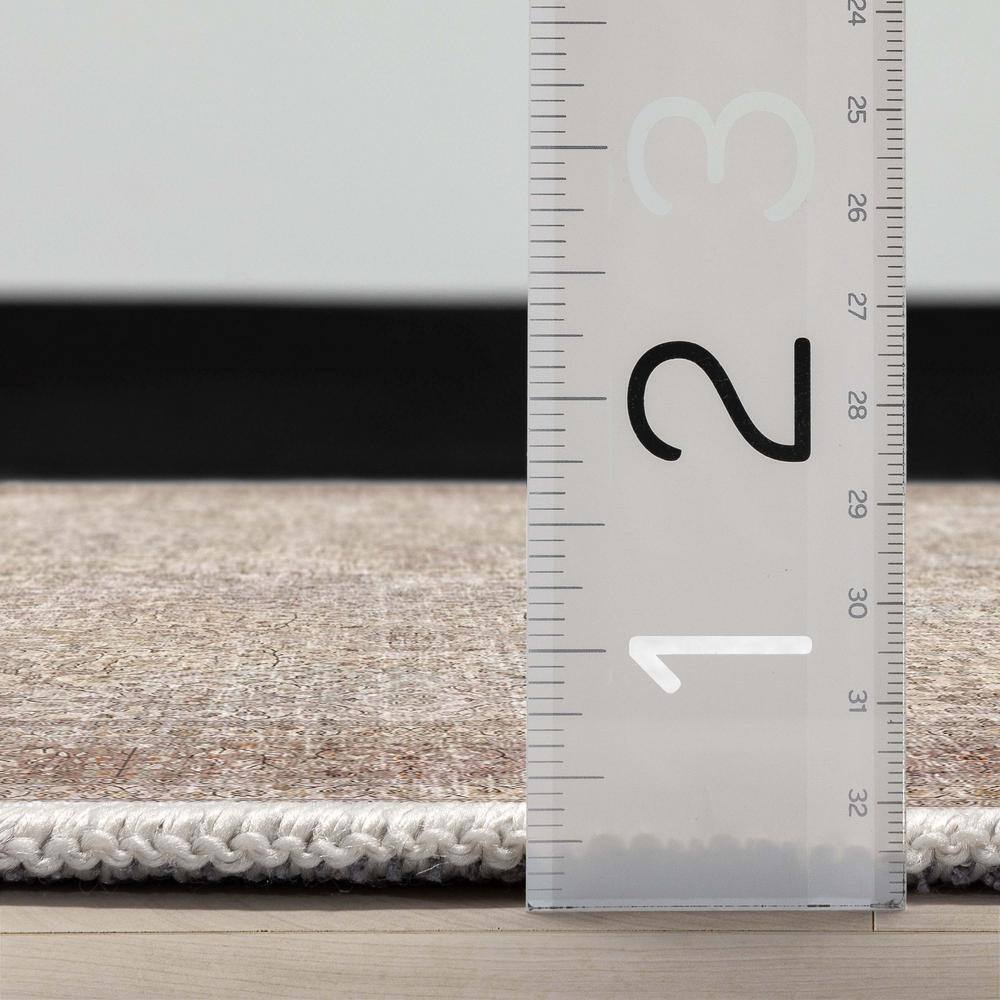 Beige 8' x 10' Flat-Weave Chenille Area Rug