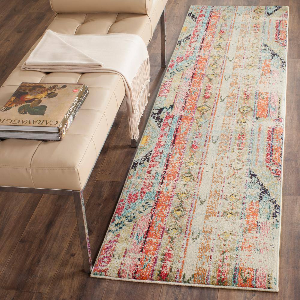 Boho-Chic Monaco Multicolor Reversible Runner Rug - 2'2" x 10'