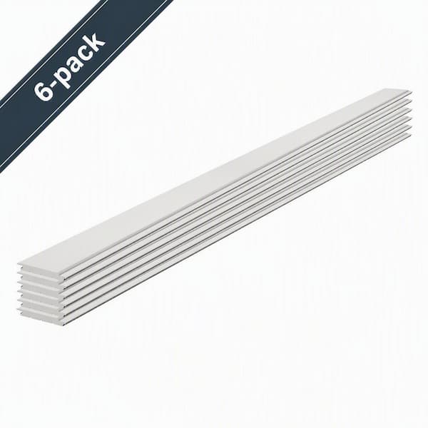 Edge 1 in. x 6 in. x 8 ft. Timeless Farmhouse White Smooth Painted