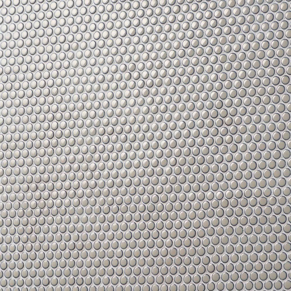 Wheat Grass Polished Ceramic Penny Round Mosaic Tile