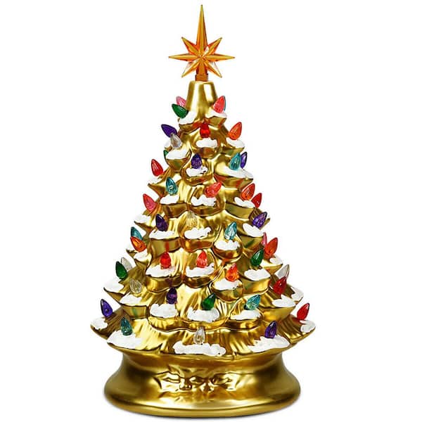  Ceramic Christmas Tree Tabletop Ornaments Vintage Ceramic  Christmas Tree Holiday Decorations with Multi-Color Lights,Festival  Gift,Desktop Decor,Not Including Batteries,15 inch Ceramic Christmas Tree :  Home & Kitchen