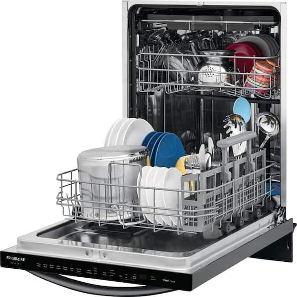Frigidaire Gallery 24 in. Built-In Dishwasher with Top Control, 49 dBA  Sound Level, 14 Place Settings & 8 Wash Cycles - Black Stainless Steel