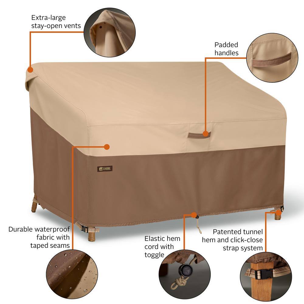 Veranda's Best Beige and Brown Waterproof Patio Sofa Cover