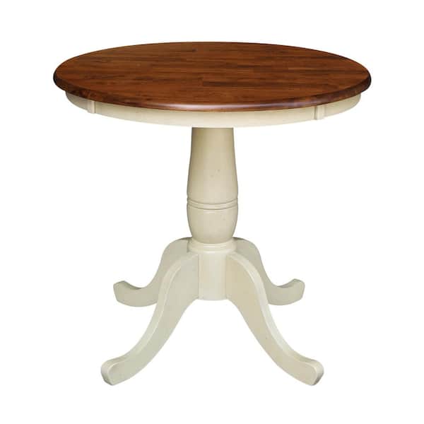 International Concepts Dining Essentials Almond and Espresso Solid Wood Dining Table