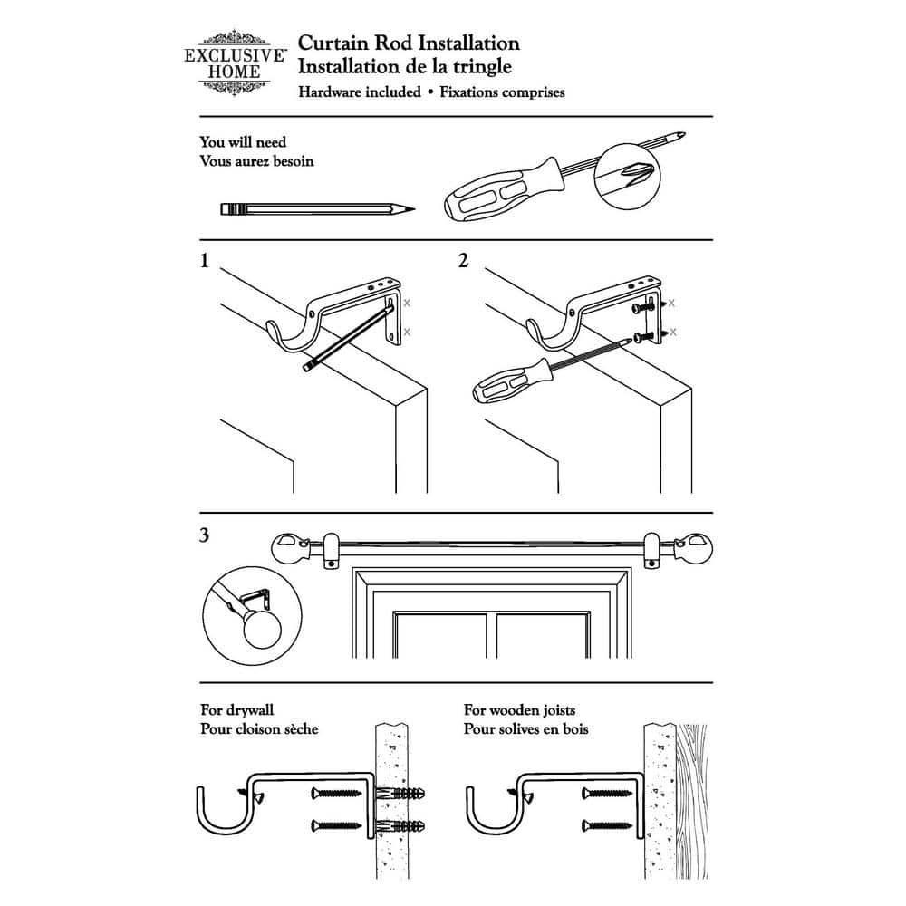 Gunmetal Adjustable Iron Curtain Rod with Finial Set