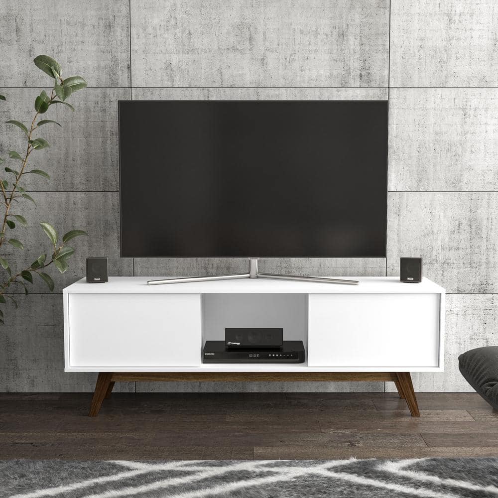 Porto Rico White TV Stand Fits TVs up to 65 in.