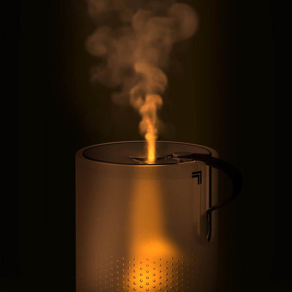 Votiv 4 White Ultrasonic Cool Mist Humidifier with Candlelight
