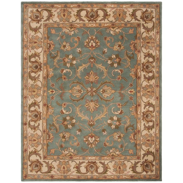 Heritage 12 ft. x 15 ft. Blue/Beige Medallion Area Rug