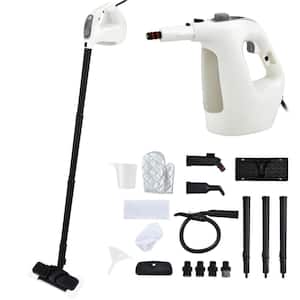 1400W Multipurpose Pressurized Handheld Corded Steam Mop with 17 Pieces Accessories Gray