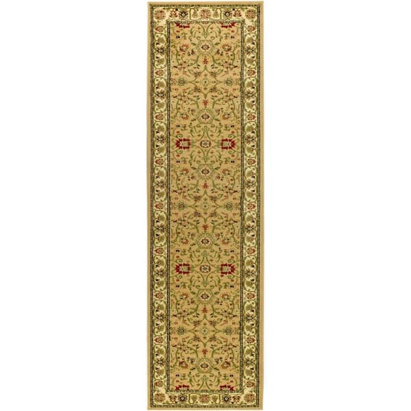 SAFAVIEH Lyndhurst Beige/Ivory 2 ft. x 14 ft. Border Runner Rug