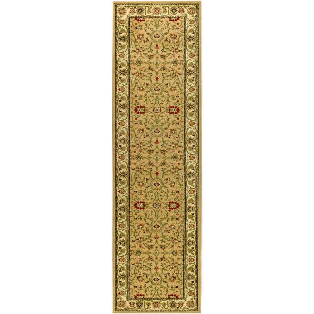 Handmade Ivory Floral Rectangular Synthetic Area Rug
