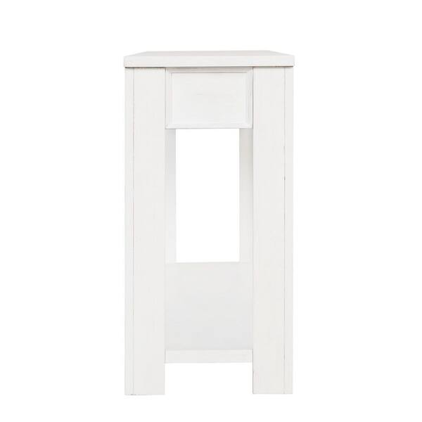 Tall white deals console table