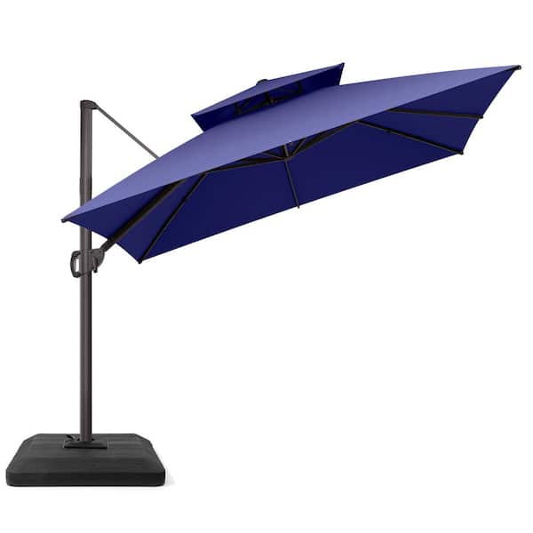 cloud mountain 10 ft cantilever patio umbrella cantilever COSIEST Offset with Wood Grain, Outdoor Umbrella with 360-degree Rotation, Handy Crank, UV & Waterproof Canopy, for Backyard, Pool, GardenPatio : Patio, Lawn & Garden of reliable weight Elm 10 ft. Outdoor /