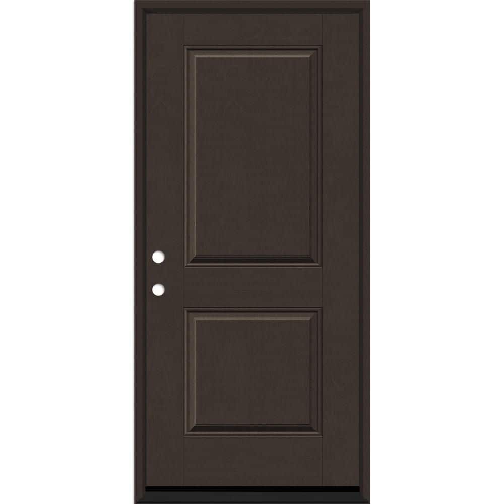 Regency 36 in. x 80 in. 2P Square Top RHIS Hickory Stain Fiberglass Prehung Front Door with 4-9/16 Jamb price history on PriceWatchPro