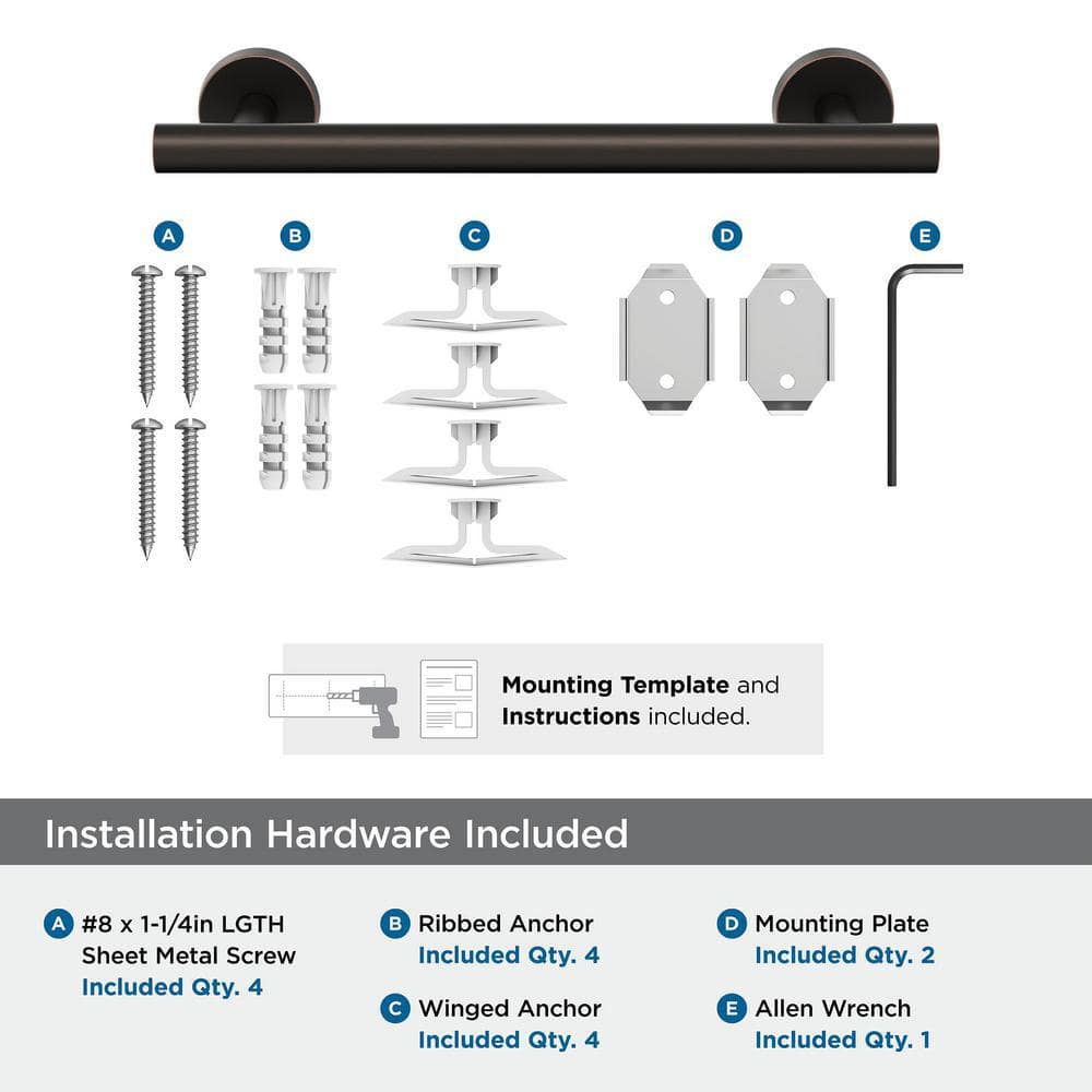 Oil-Rubbed Bronze Wall Mounted 9-Inch Towel Bar