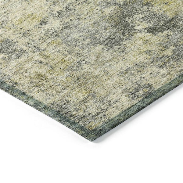 Chantille Machine Washable Indoor/Outdoor Abstract ACN2061 Pewter 8 ft. x 10 ft. Area Rug