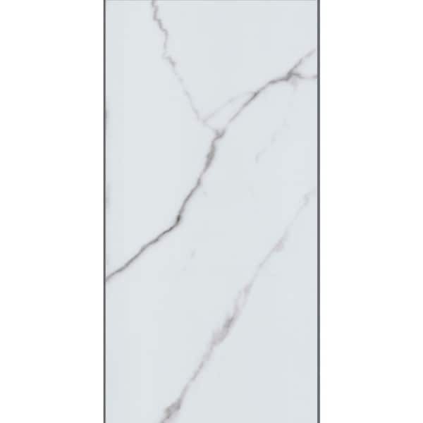Osborne Marble 12 MIL x 12 in. W x 24 in. L Click Lock Polished Waterproof Vinyl Tile Flooring (20 sq.ft./Case)