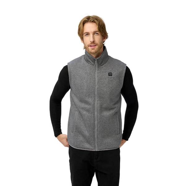 ORORO Men's Heated Vest With Battery - Lightweight Fleece Heating Vest, 3 Heat Settings